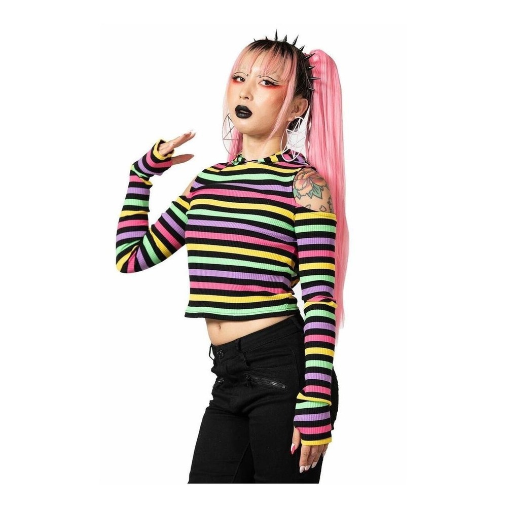 Killstar dazzle days hooded top‎ rainbow color